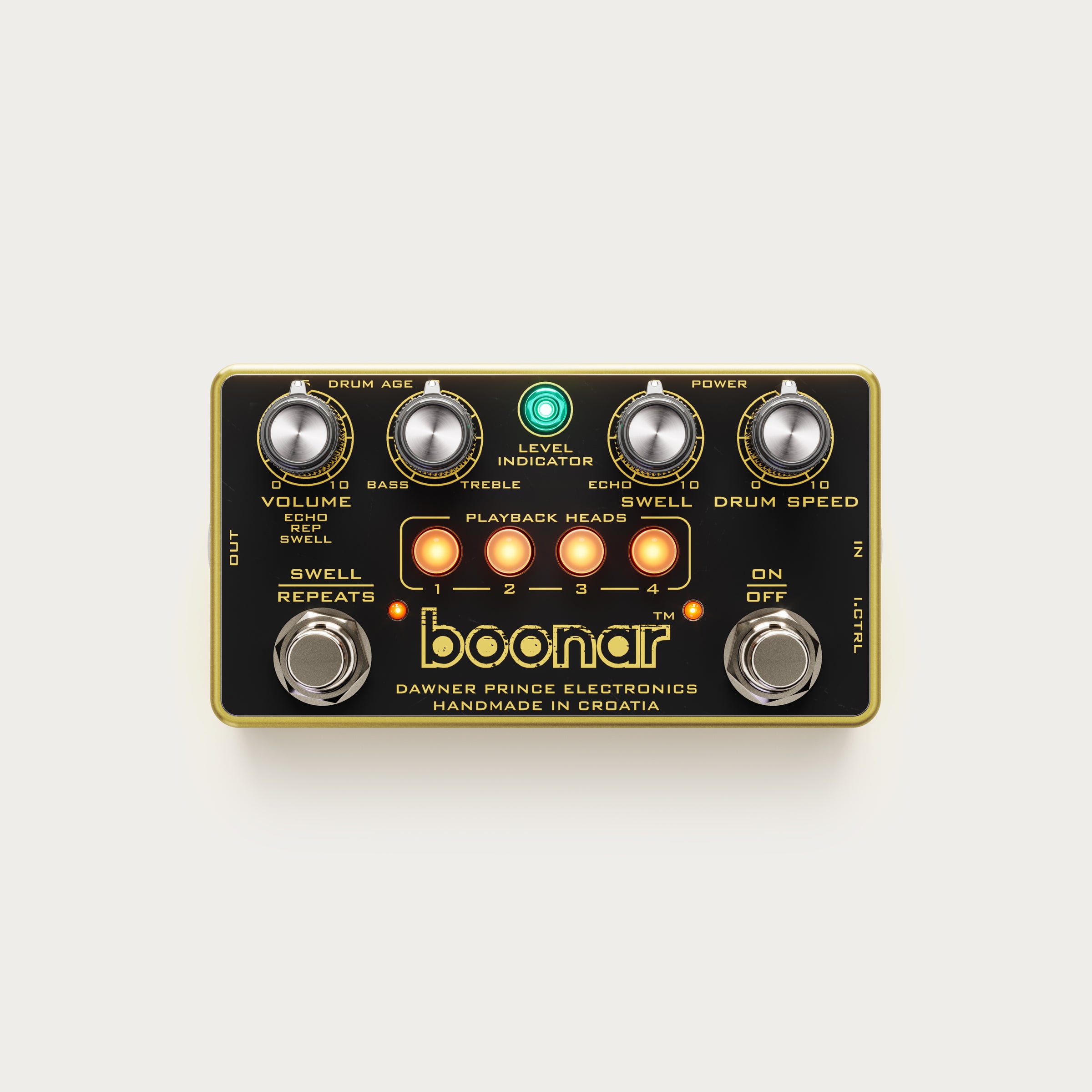 best binson echorec pedal BOONAR Multi-Head Drum Echo – Dawner Prince Electronics