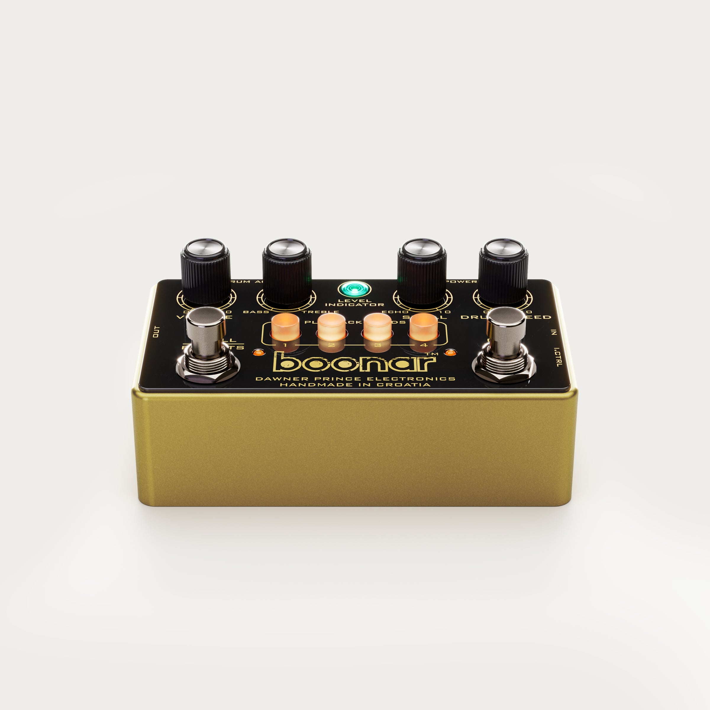 barbanera pedal BOONAR Multi-Head Drum Echo – Dawner Prince Electronics