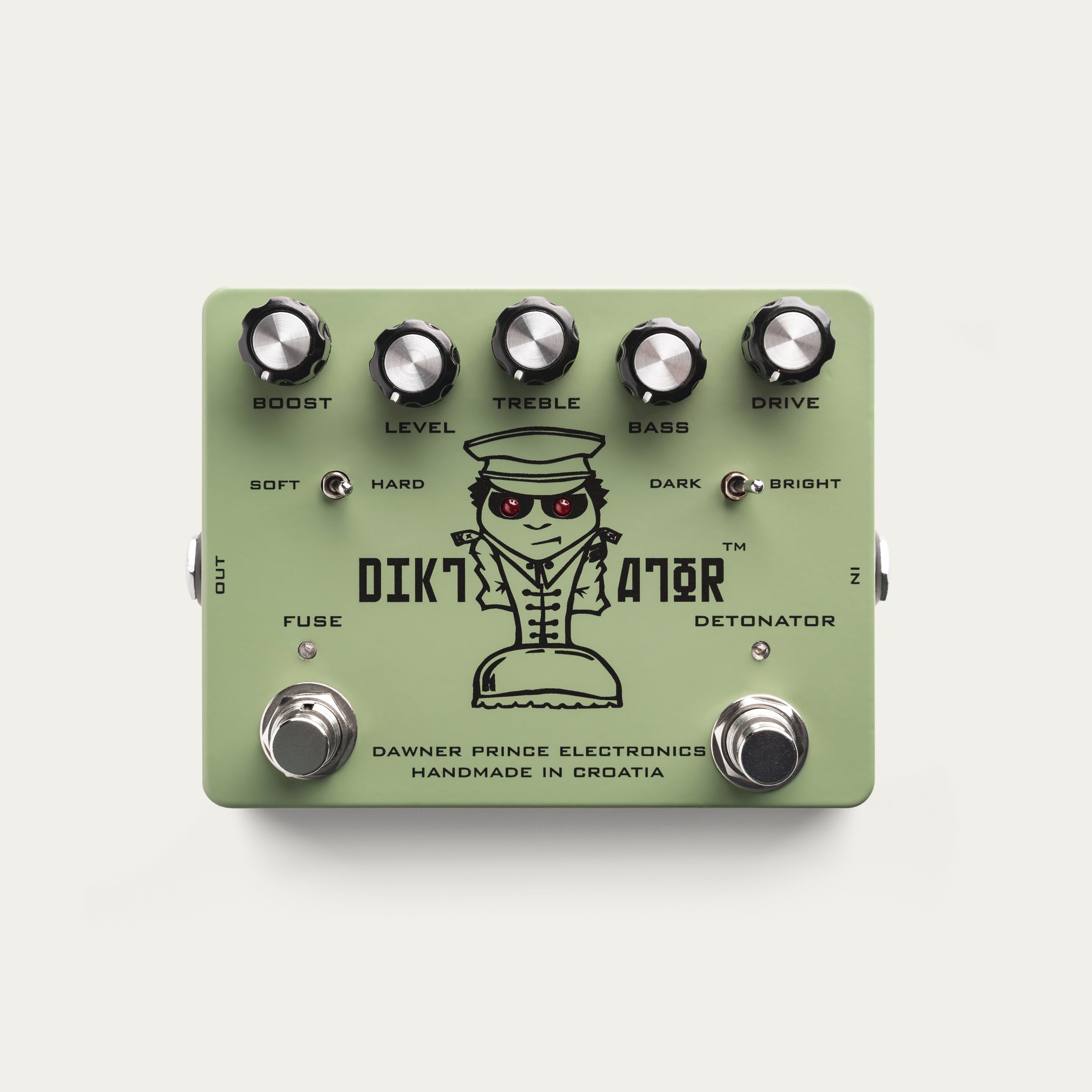 diktier pedal DIKTATOR Preamp/OD/Distortion – Dawner Prince Electronics